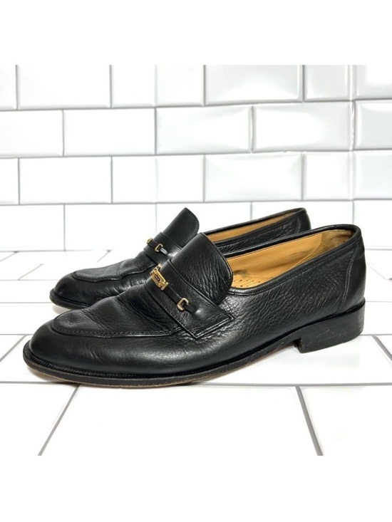 Bally Other - Bally Loafers Men’s Dress Shoes Black Leather Slip On’s Size 8
